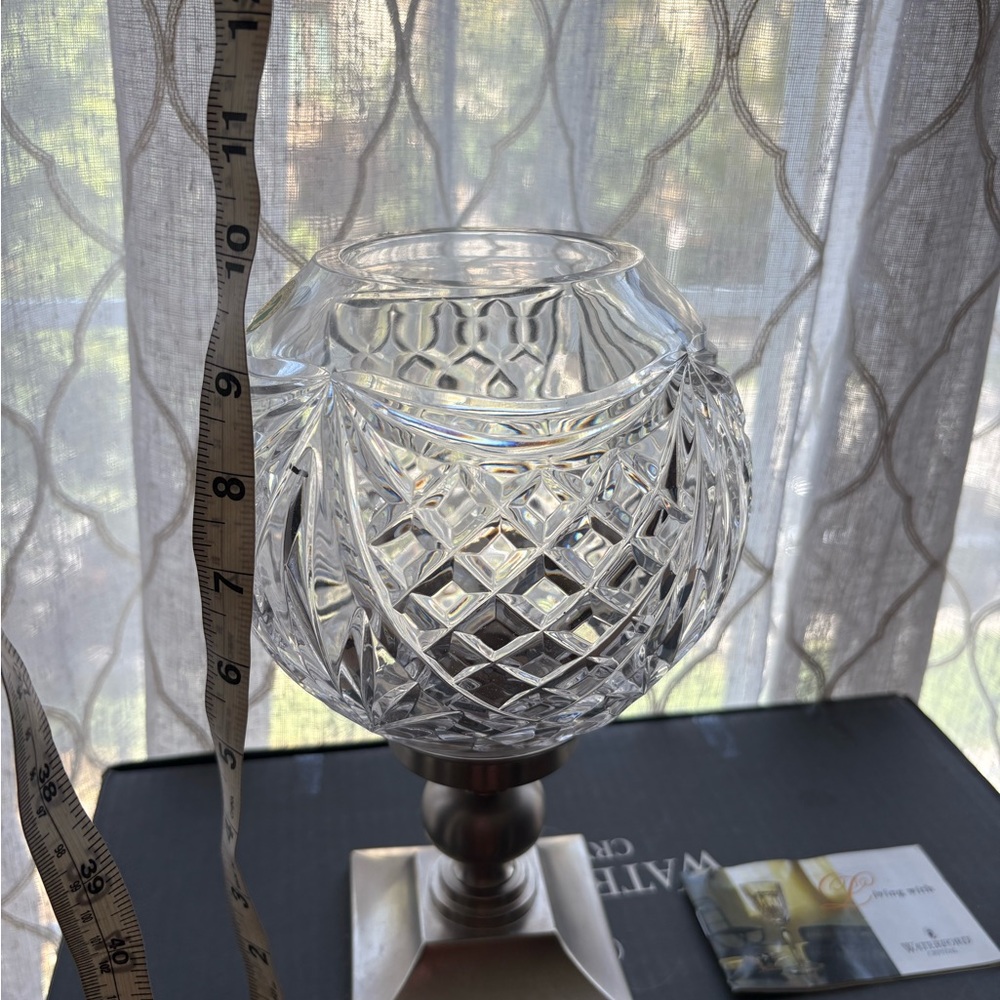 🏡Waterford Cut Crystal Hurricane Candle Holder in Original Box - Picture 12 of 13